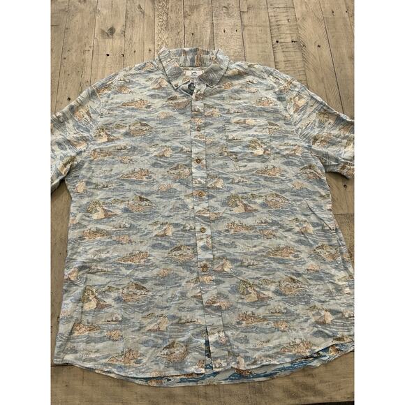 Southern Tide Size XL Linen Rayon Aquamarine Pierside Sport Shirt Soft - Picture 2 of 8